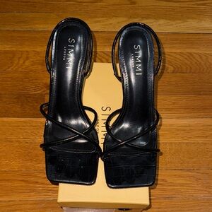 Simmi London Black Strappy Heels